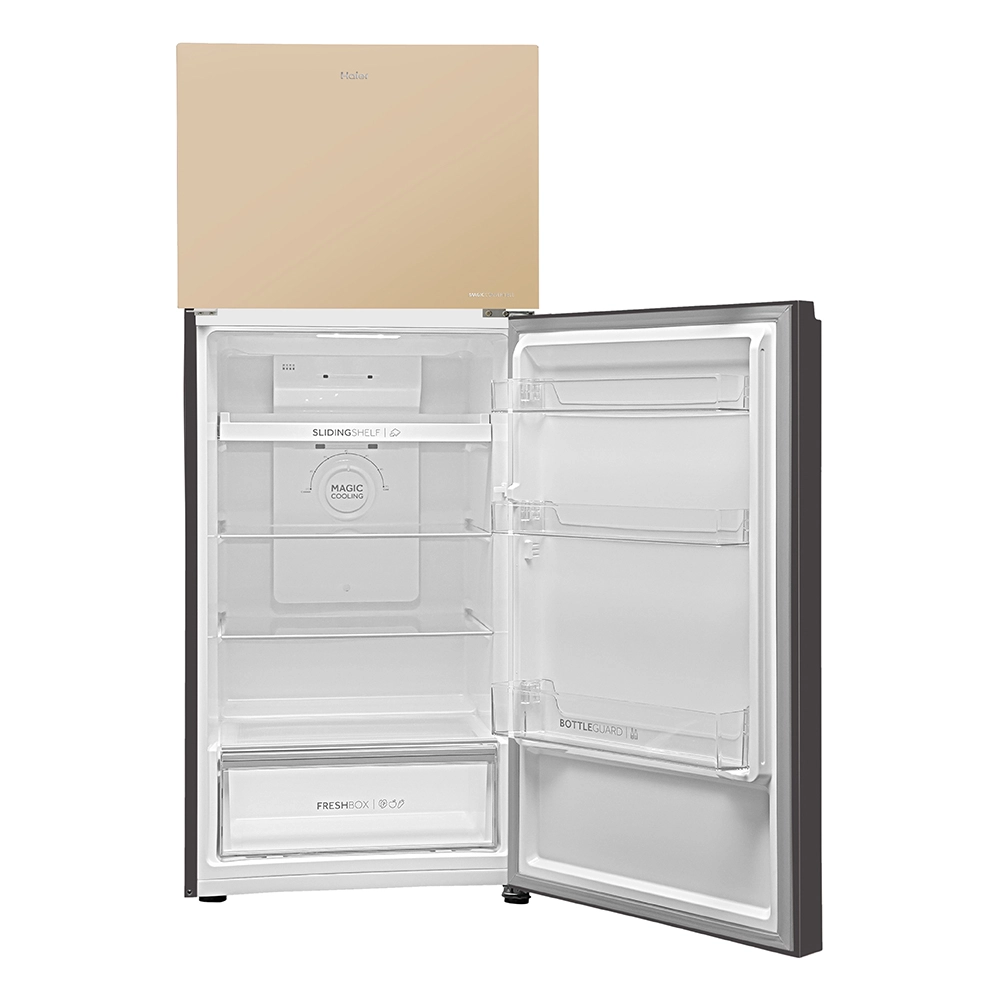 Haier Vogue Series 328L cream Pink  Glass  Finish Top Mount Frost Free 10 in 1 Convertible Refrigerator HRF-3783CPG-P